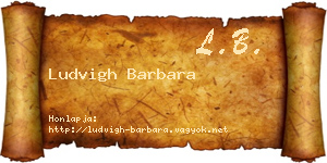 Ludvigh Barbara névjegykártya