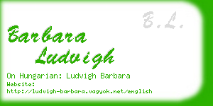 barbara ludvigh business card
